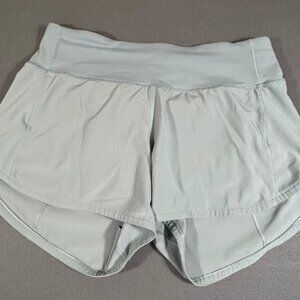 Lululemon Shorts Women's Size 6 Light Gray Lined Hotty Hot Running